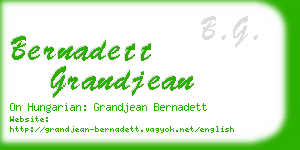 bernadett grandjean business card